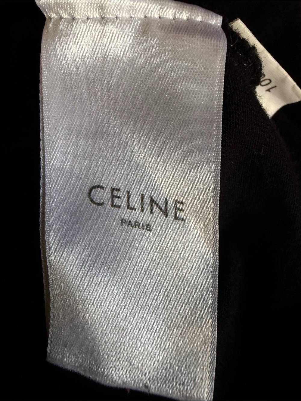 Celine Paris Cotton Logo Short Sleeve T-Shirt - Picture 3 of 4